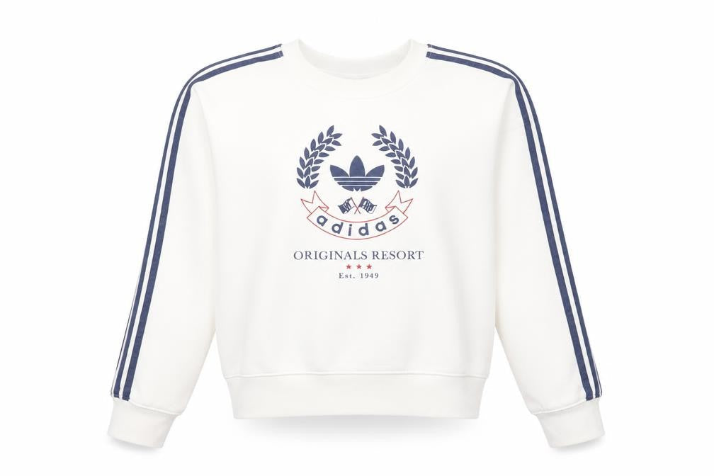 Womens UK Size 10 adidas White Pullover Sweatshirt