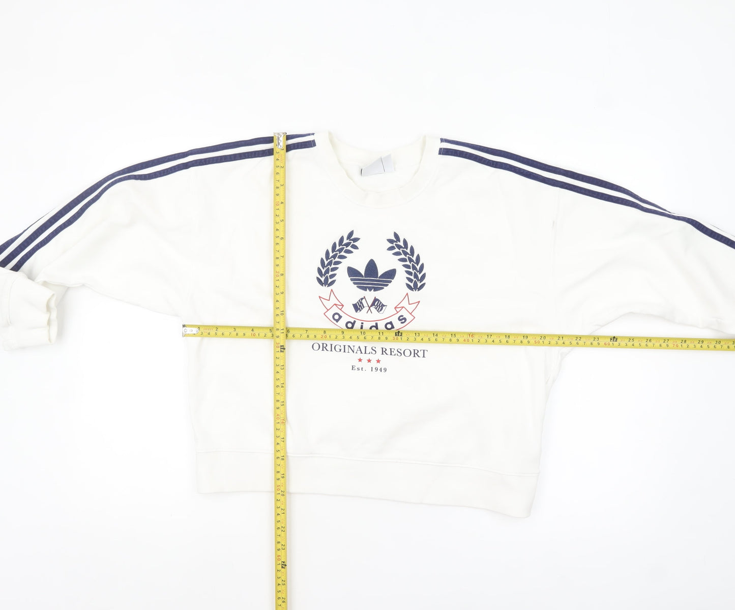 Womens UK Size 10 adidas White Pullover Sweatshirt