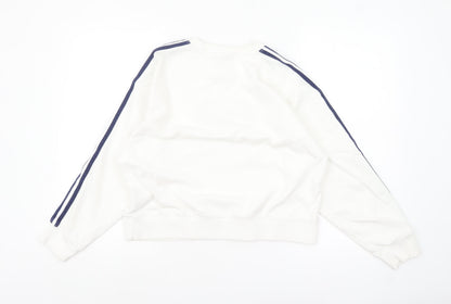 Womens UK Size 10 adidas White Pullover Sweatshirt