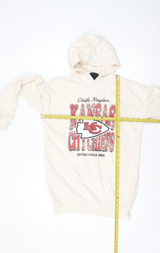 Girls UK Size 13-14 Years NFL Beige Pullover Hoodie
