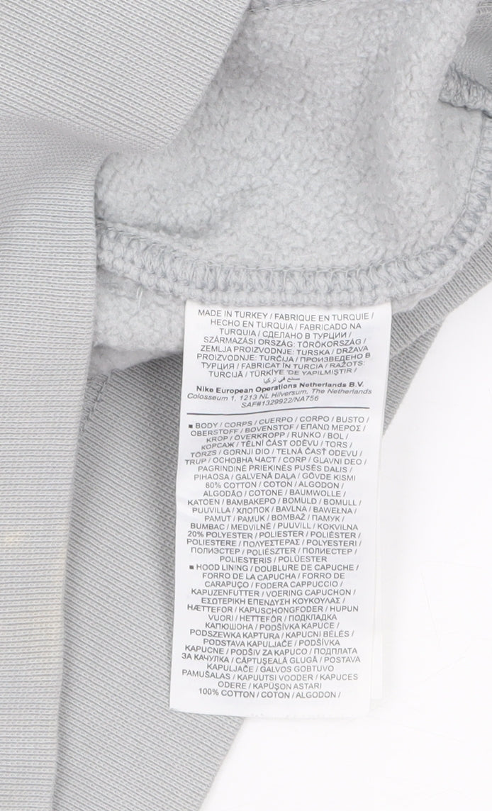 Mens UK Size S Nike Grey Pullover Hoodie
