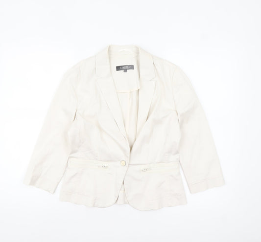 Womens UK Size 8 Marks and Spencer Regular Ivory Blazer