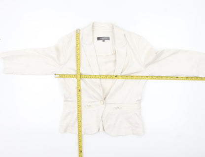 Womens UK Size 8 Marks and Spencer Regular Ivory Blazer