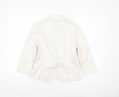Womens UK Size 8 Marks and Spencer Regular Ivory Blazer