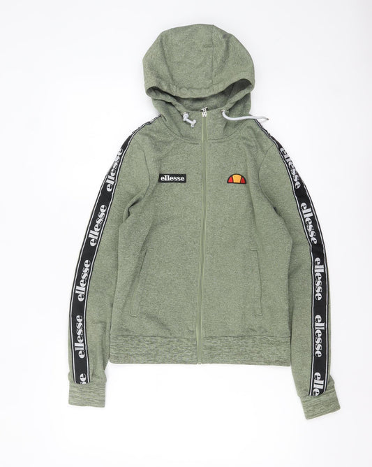 Womens UK Size 8 ellesse Green Full Zip Hoodie