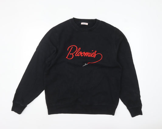 Mens UK Size M Bloomie’s Black Pullover Sweatshirt