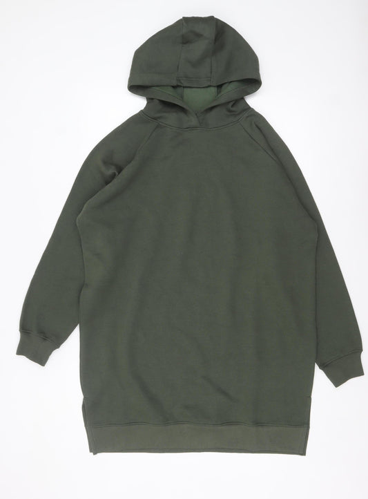 Womens UK Size 10 Threadbare Green Pullover Hoodie