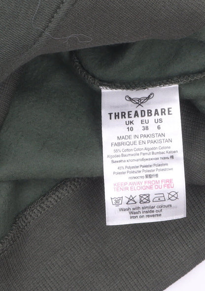 Womens UK Size 10 Threadbare Green Pullover Hoodie