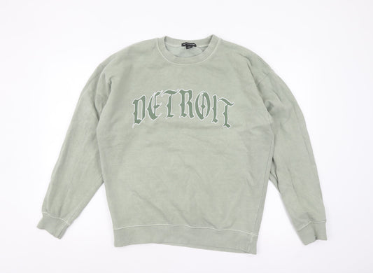 Mens UK Size M PRETTYLITTLETHING Green Pullover Sweatshirt