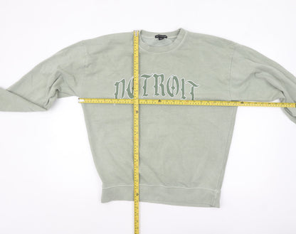 Mens UK Size M PRETTYLITTLETHING Green Pullover Sweatshirt