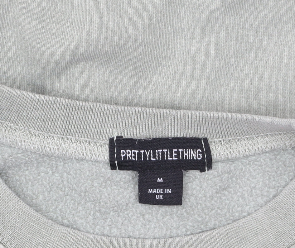 Mens UK Size M PRETTYLITTLETHING Green Pullover Sweatshirt
