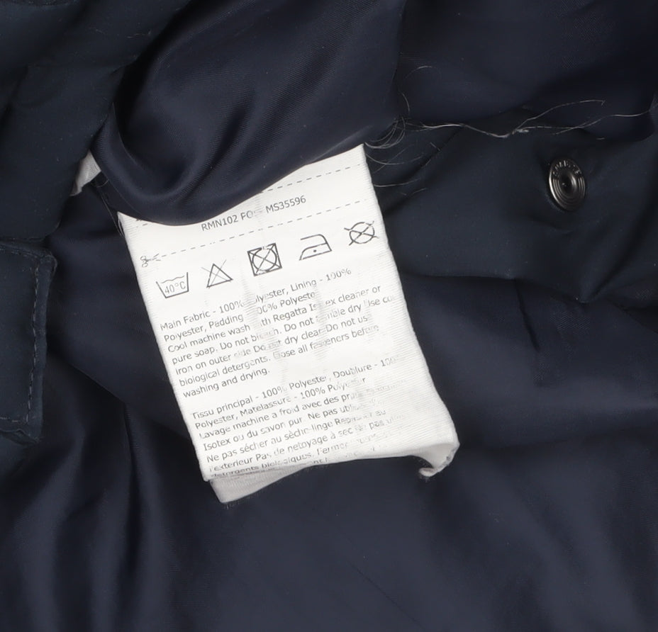 Mens UK Size S Regatta Blue Quilted Coat