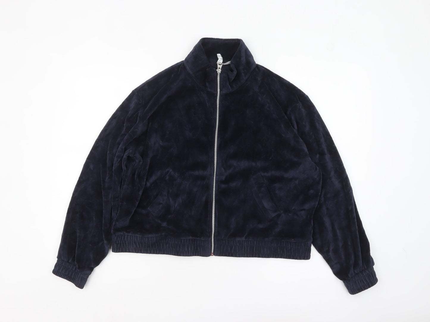 Womens UK Size 16 H&M Blue Bomber Jacket