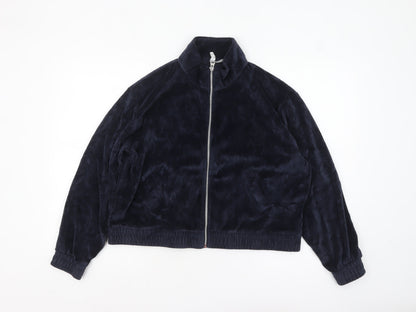 Womens UK Size 16 H&M Blue Bomber Jacket
