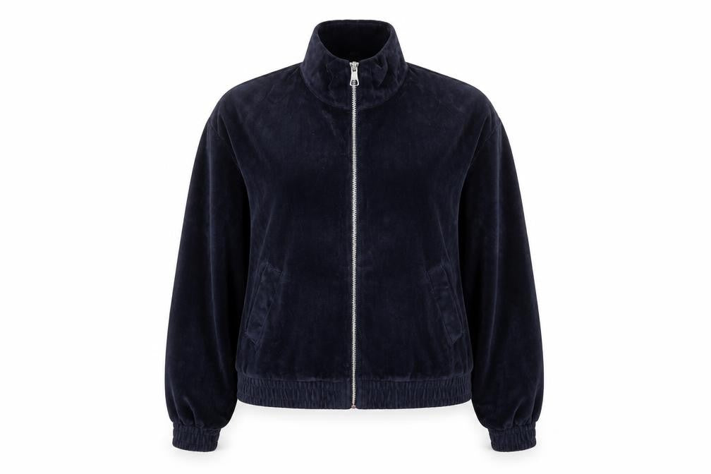 Womens UK Size 16 H&M Blue Bomber Jacket