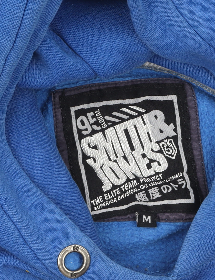 Mens UK Size M Smith & Jones Blue Pullover Hoodie