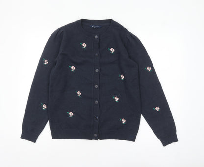 Womens UK Size 10 Crew Clothing Company Blue Cardigan Jumper