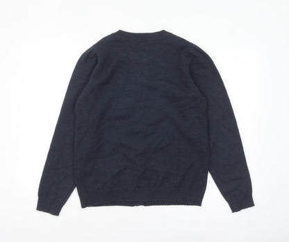 Womens UK Size 10 Crew Clothing Company Blue Cardigan Jumper