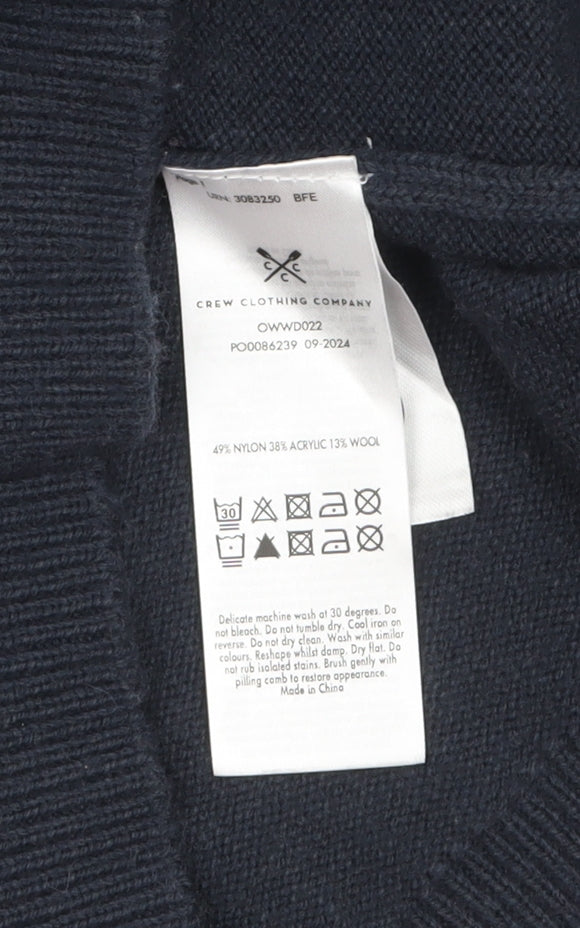 Womens UK Size 10 Crew Clothing Company Blue Cardigan Jumper
