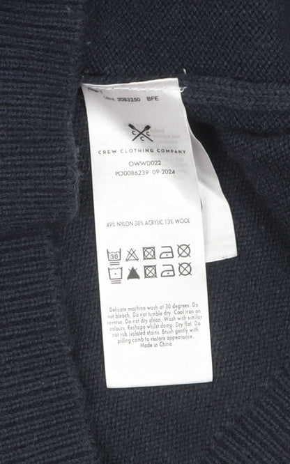 Womens UK Size 10 Crew Clothing Company Blue Cardigan Jumper