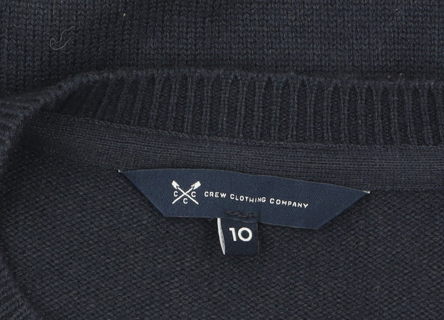 Womens UK Size 10 Crew Clothing Company Blue Cardigan Jumper