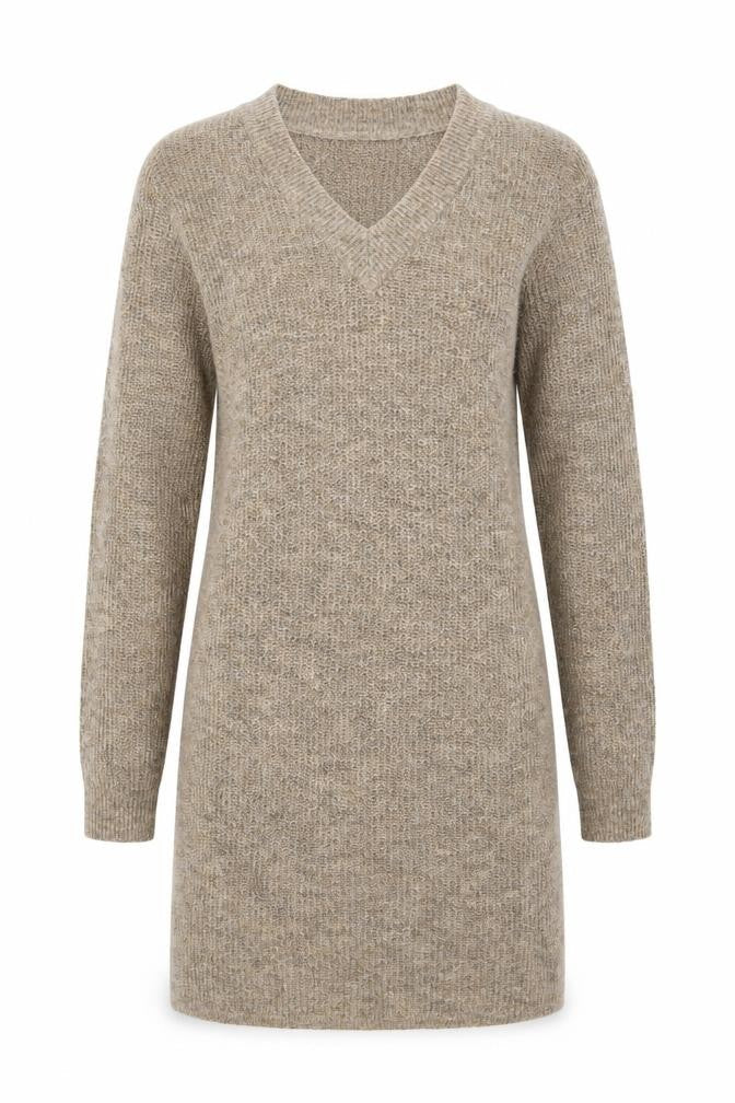 Womens UK Size S Pieces Beige Pullover Jumper