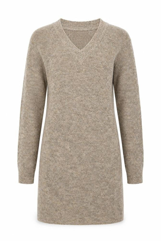 Womens UK Size S Pieces Beige Pullover Jumper
