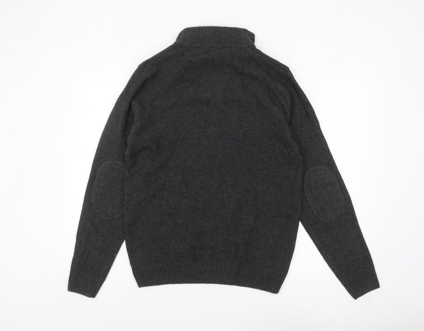 Mens UK Size M NEXT Grey Henley Jumper