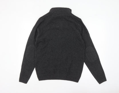 Mens UK Size M NEXT Grey Henley Jumper