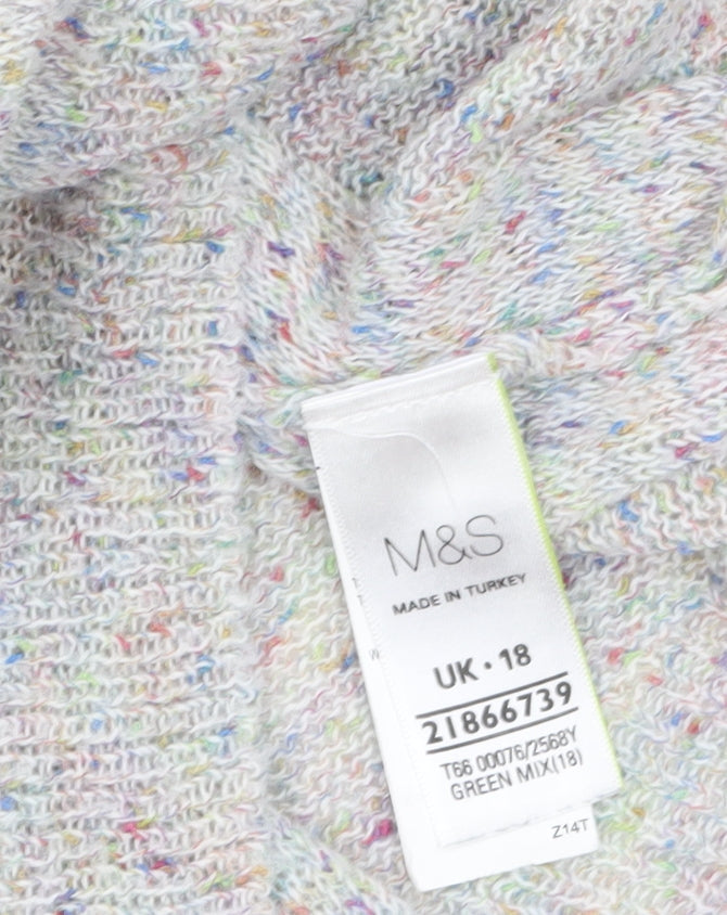 Womens UK Size 18 Marks and Spencer Multicoloured Cardigan Jumper
