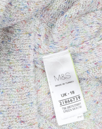 Womens UK Size 18 Marks and Spencer Multicoloured Cardigan Jumper