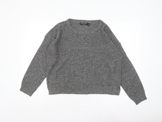 Brave Soul Women's Grey Knit Long Sleeve Pullover Jumper Size L