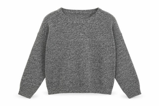 Brave Soul Women's Grey Knit Long Sleeve Pullover Jumper Size L