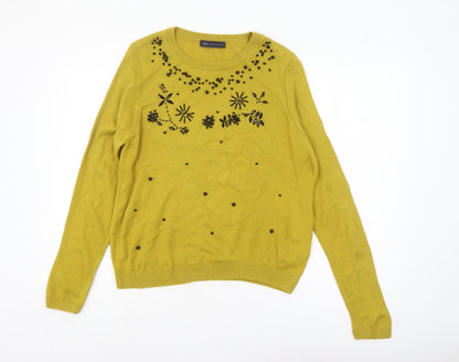 Womens UK Size 14 Marks and Spencer Green Pullover Jumper