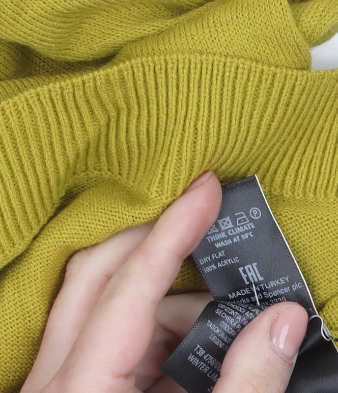 Womens UK Size 14 Marks and Spencer Green Pullover Jumper