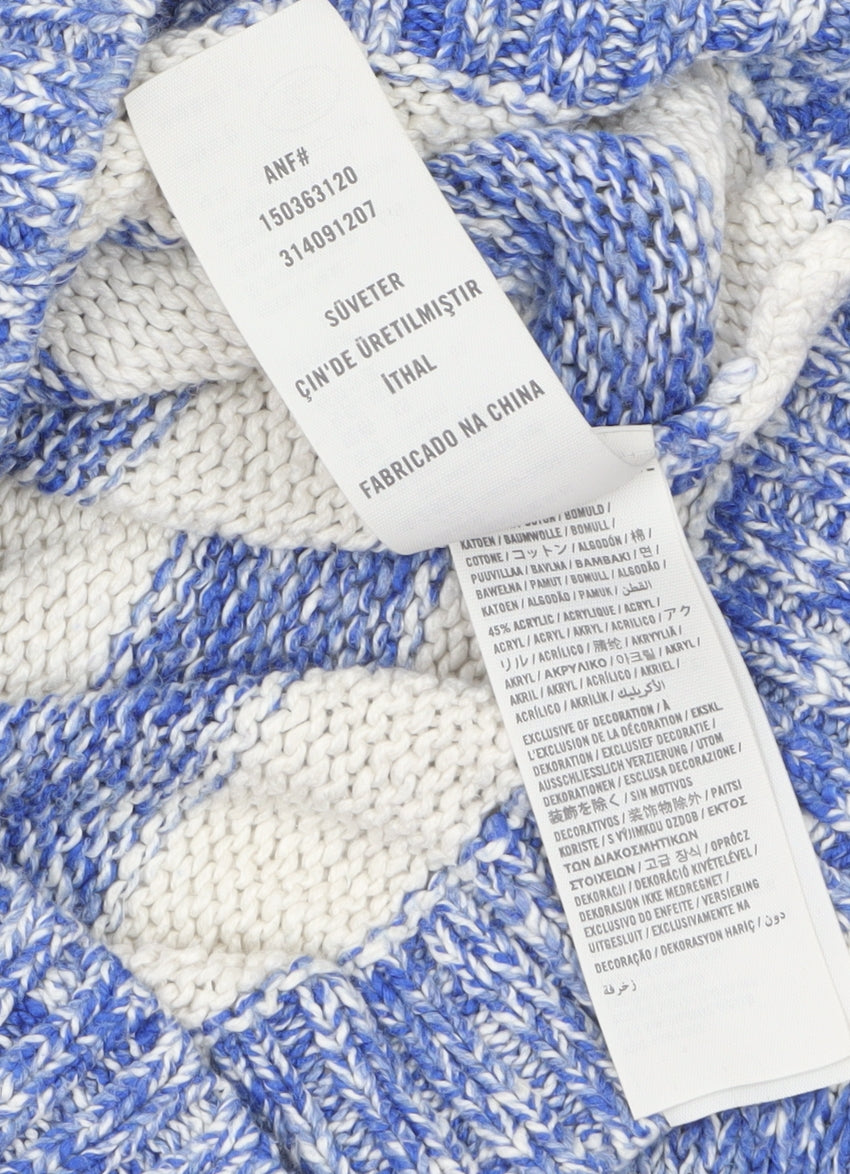 Abercrombie & Fitch Womens Blue Stripe Knit Jumper XS