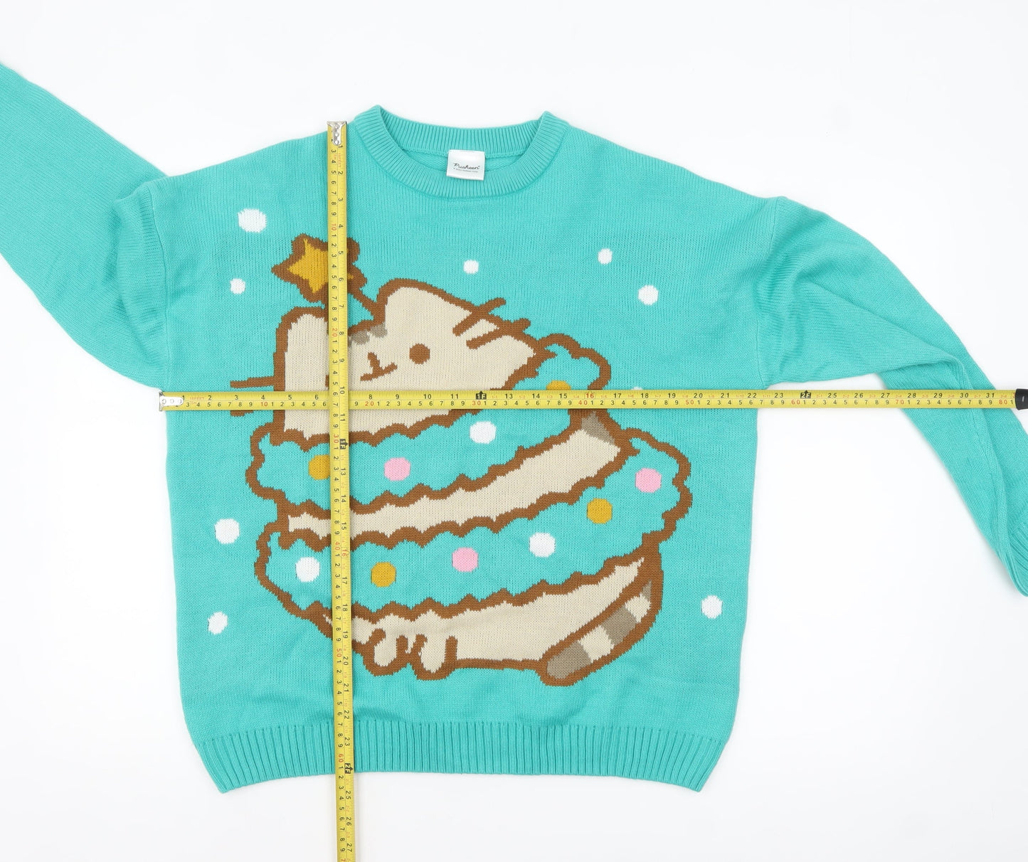 Womens UK Size S Pusheen Blue Pullover Jumper