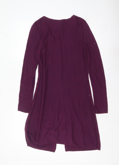 White Stuff Women’s Purple Long Sleeve A-Line Knit Dress Size 10