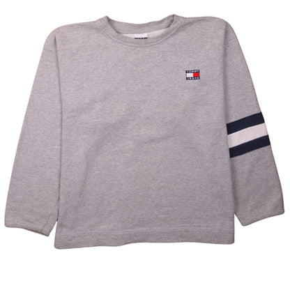 Womens UK Size L Tommy Hilfiger Grey Pullover Sweatshirt