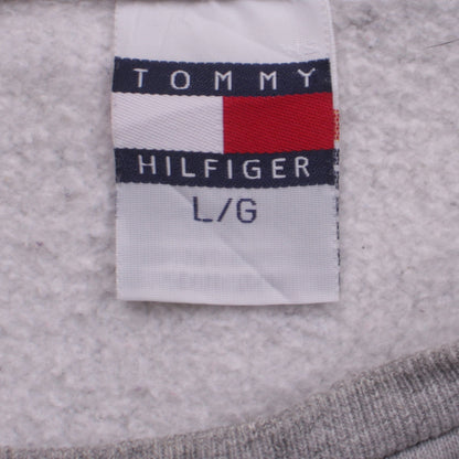 Womens UK Size L Tommy Hilfiger Grey Pullover Sweatshirt