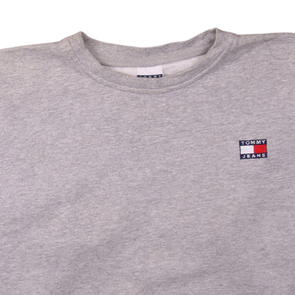 Womens UK Size L Tommy Hilfiger Grey Pullover Sweatshirt