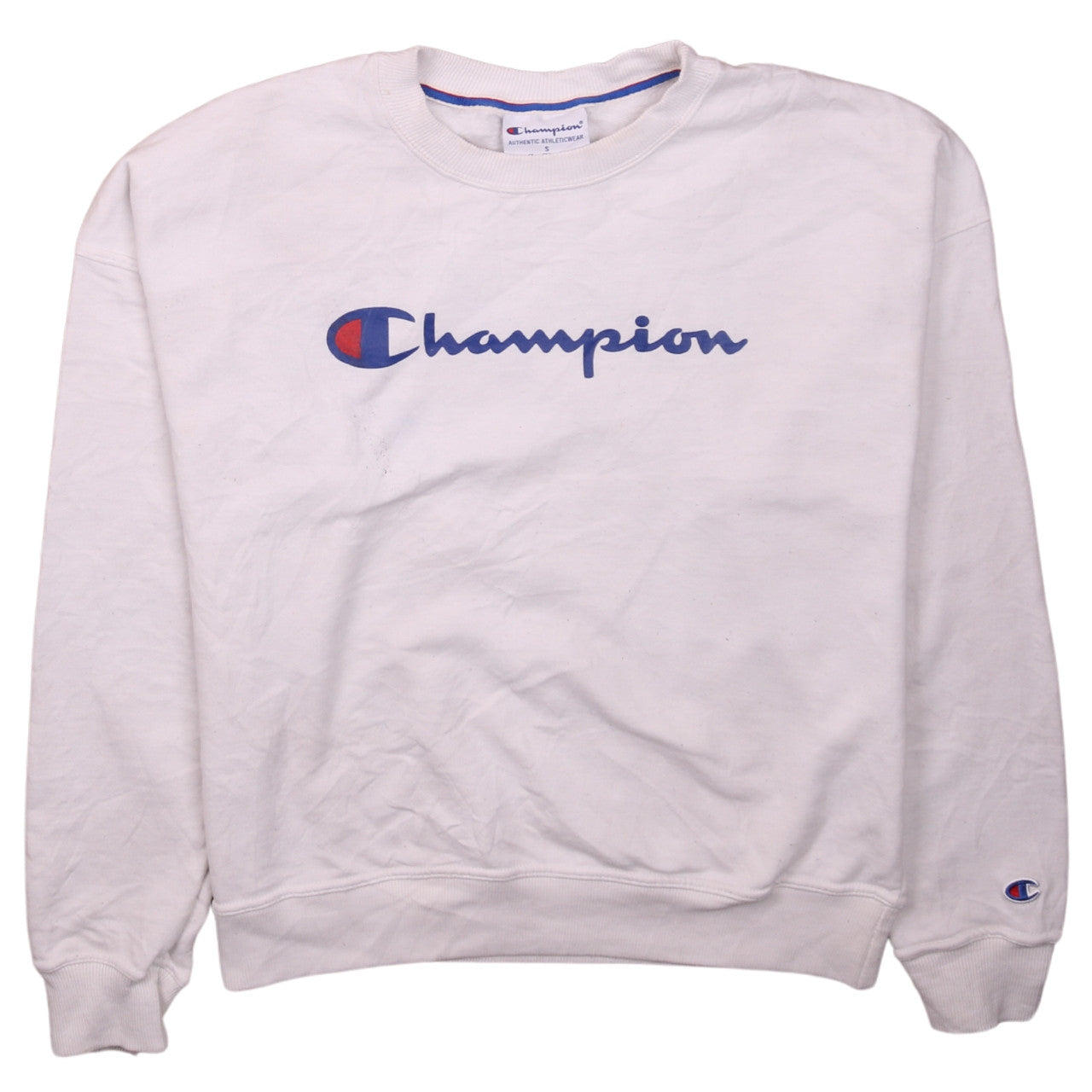Womens UK Size S Champion White Pullover Sweatshirt