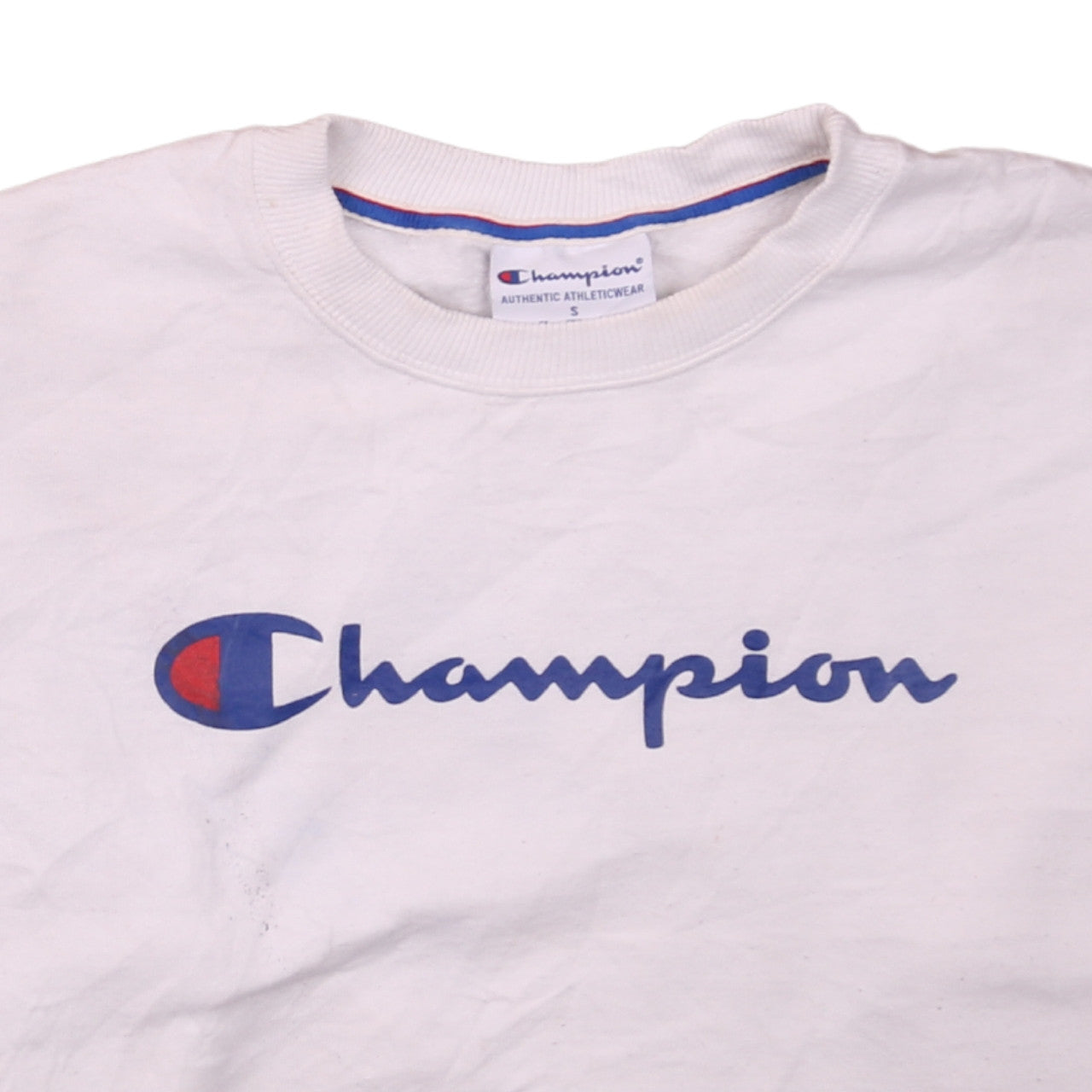 Womens UK Size S Champion White Pullover Sweatshirt