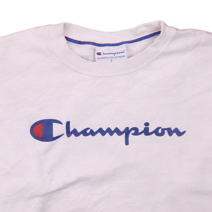 Womens UK Size S Champion White Pullover Sweatshirt