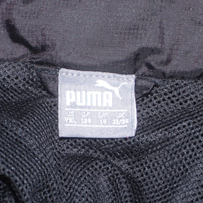 Puma Boys Black Hooded Windbreaker Jacket 14 Years Full Zip Lightweight