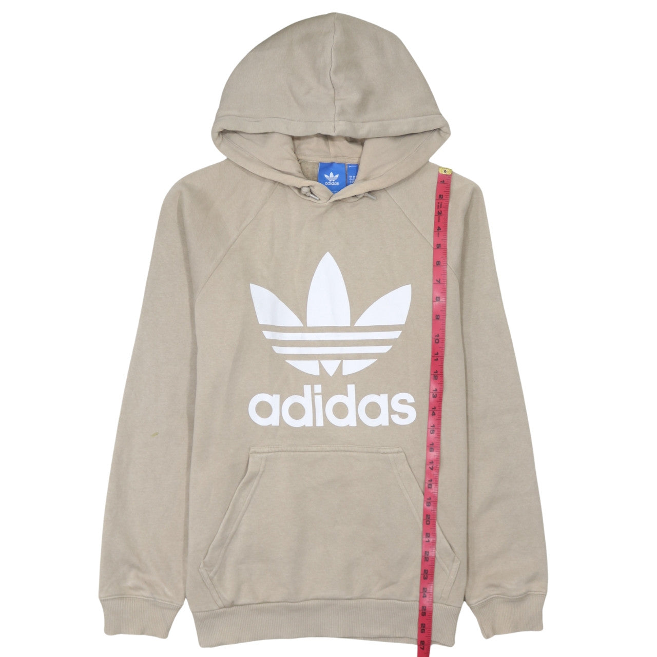 Mens UK Size M adidas Beige Pullover Hoodie