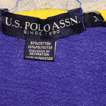 Mens UK Size XL U.S. Polo Assn. Blue Full Zip Hoodie
