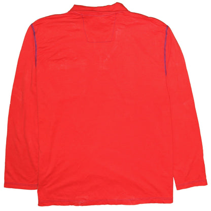 Mens UK Size 2XL Nautica Red Henley Sweatshirt