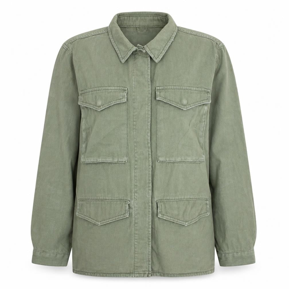 Womens UK Size 16 Topshop Green Basic Button-Up