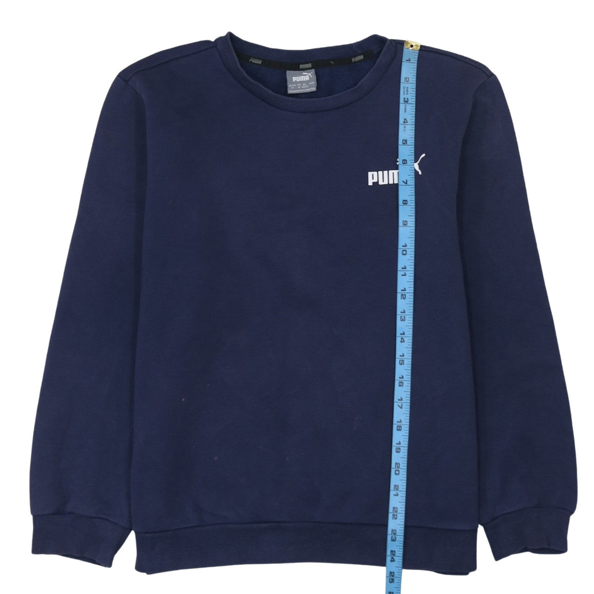 Mens UK Size M PUMA Blue Pullover Sweatshirt
